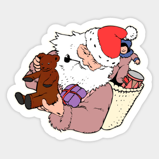 Santa Clause With Gifts | Santa is Coming Sticker